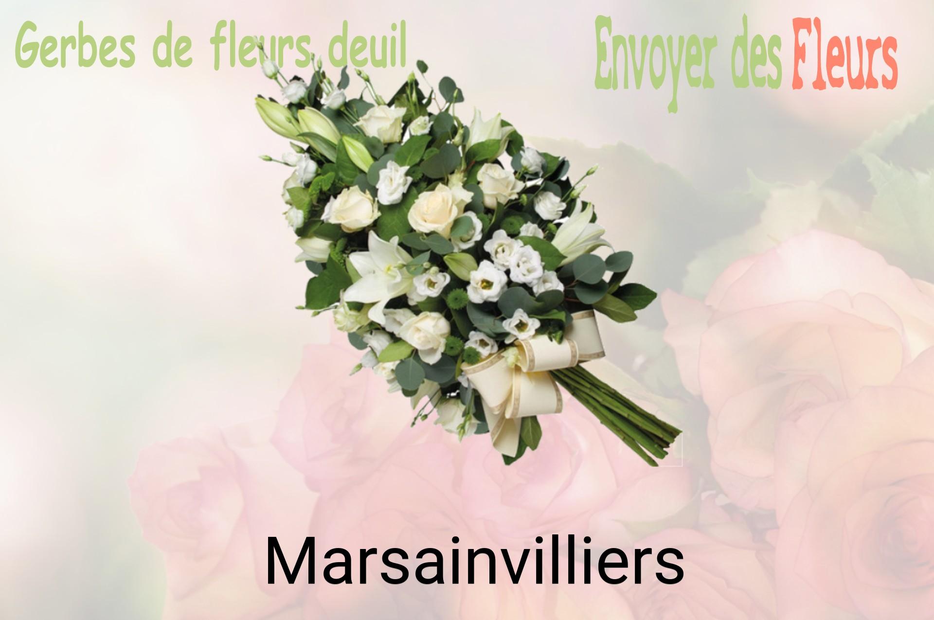 Gerbe de fleurs de deuil livrée à Marsainvilliers
